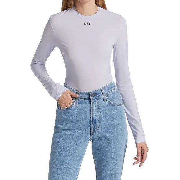 OFF-WHITE  Long-Sleeve Basic T-Shirt - Lilac - Picture 2 of 10